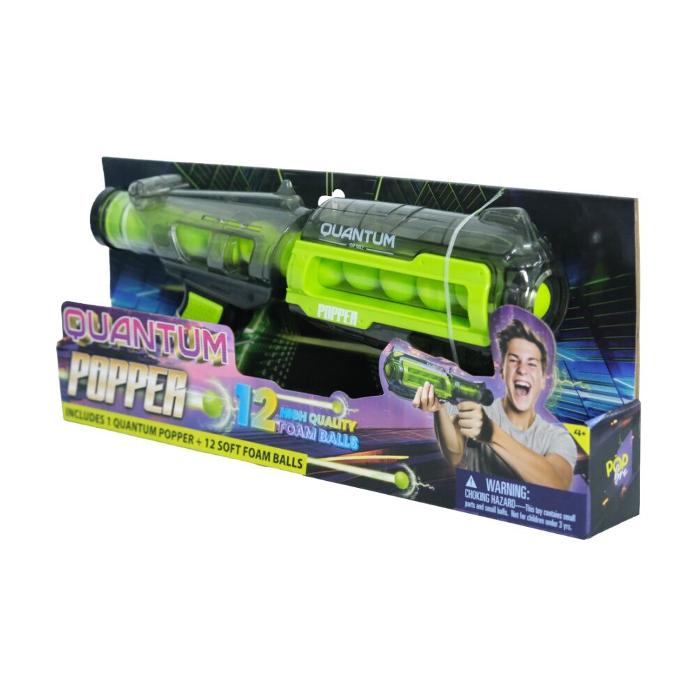 Pop Bro Quantum Popper w/ 12 Foam Balls Kids Green/Blue 3y+ Assorted (2 Pack) — image 8