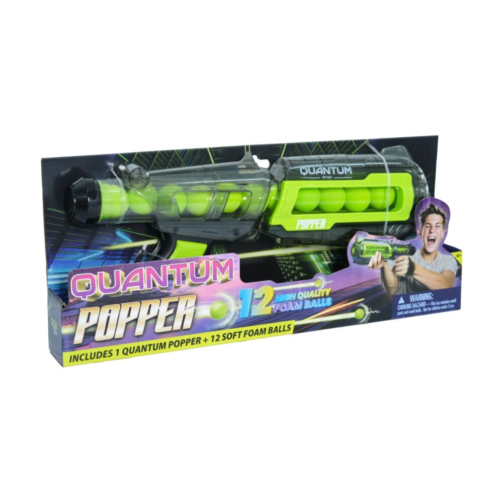 Pop Bro Quantum Popper w/ 12 Foam Balls Kids Green/Blue 3y+ Assorted (2 Pack) — image 9