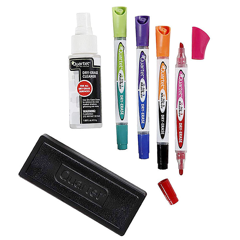 Quartet Eraser/ Liquid Cleaner & 4x 2in1 Markers Accessory Kit f/ Whiteboard (2 Pack) — image 6