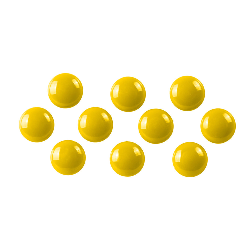 Quartet 20mm Magnet Buttons Document/Photo Holder For Magnetic Board Yellow (20 Pack)
