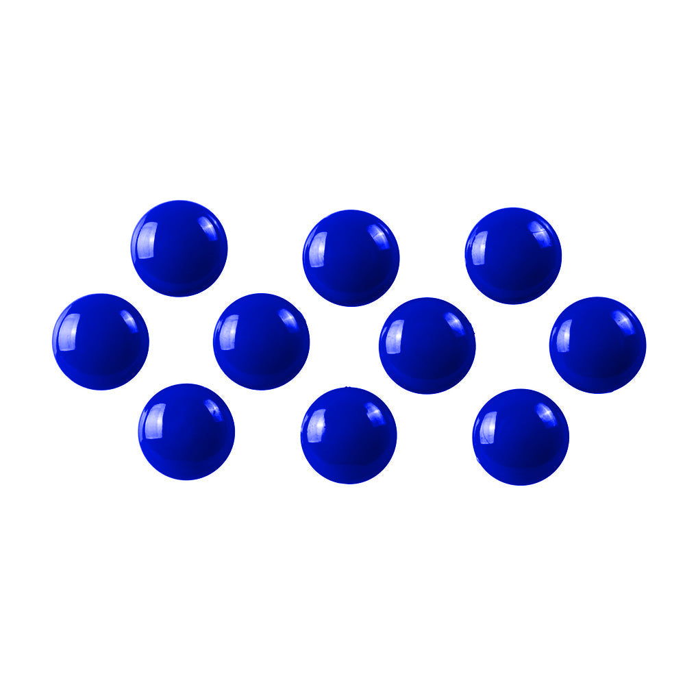 Quartet 30mm Magnet Buttons Document/Photo Holder For Magnetic Board Blue (10 Pack)