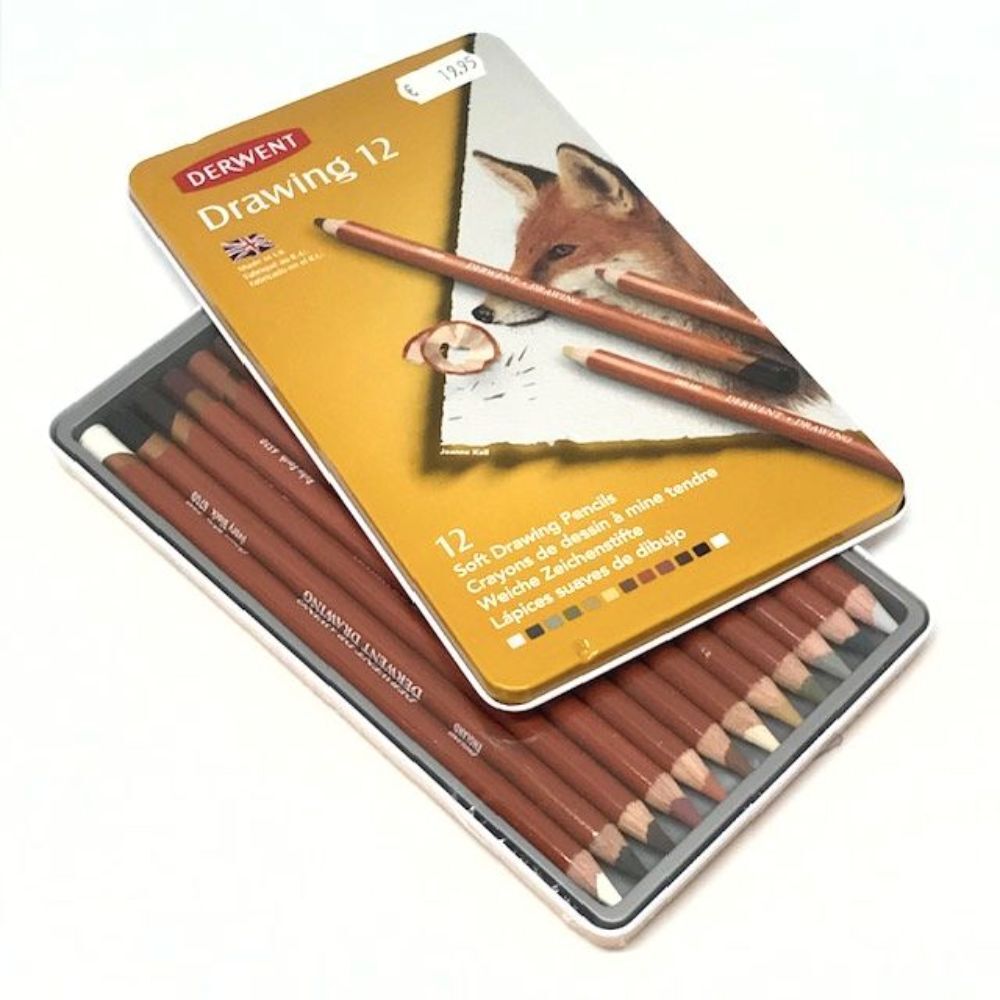 Derwent Academy Drawing Pencils Tin Set Art/Craft Sketching Coloured Pencil (12 Pieces) — image 2