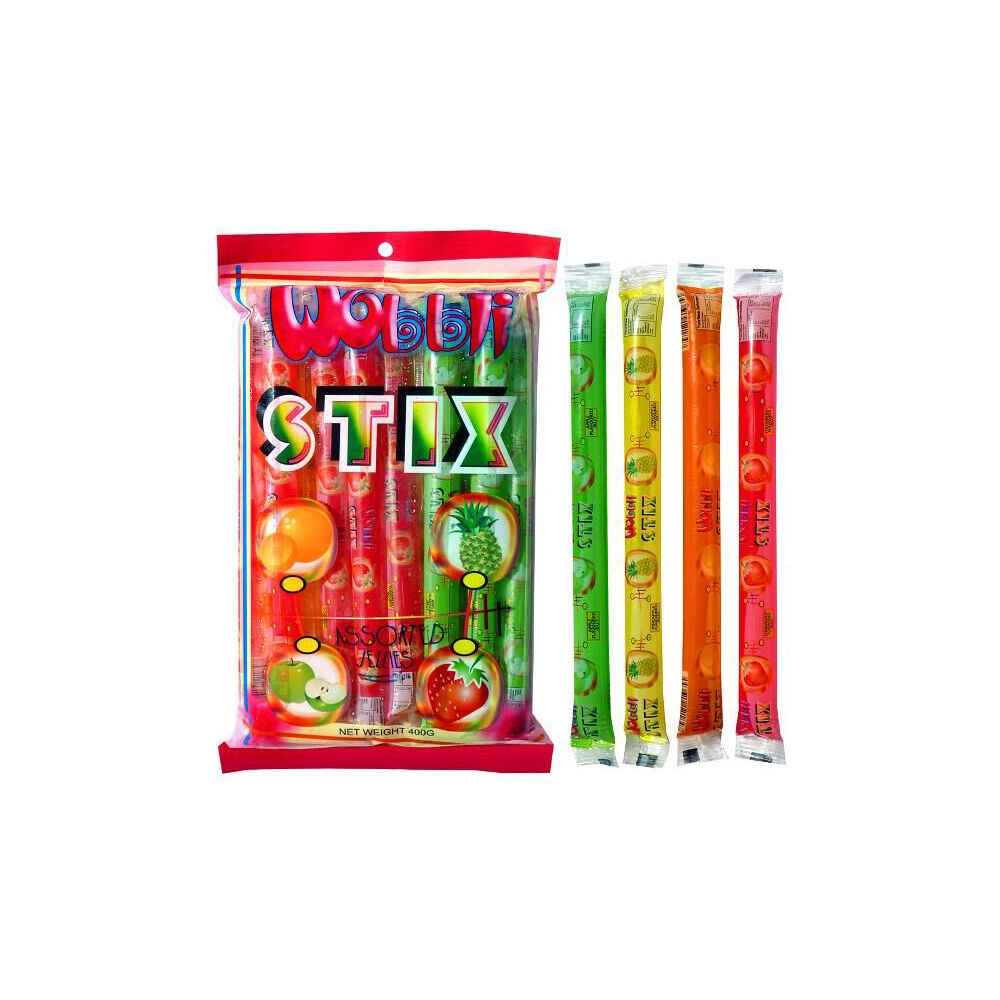 Wobbli 20pc Wobbli Fruit-Filled Jelly Stix Dairy-Free Lollies Candy 20ml Assorted (12 Pack) — image 3