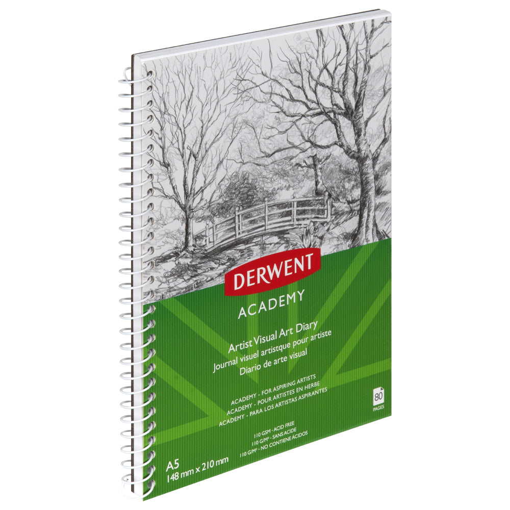 Derwent Academy Art/Craft Visual Art Diary A5 Portrait Orientation 80pg 350Gsm — image 2