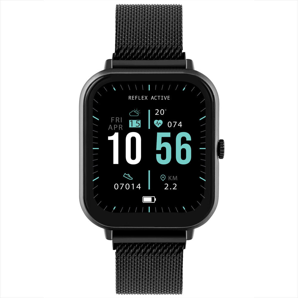 Reflex Active Series 23 Smart Watch with Black Band and Black Mesh Case