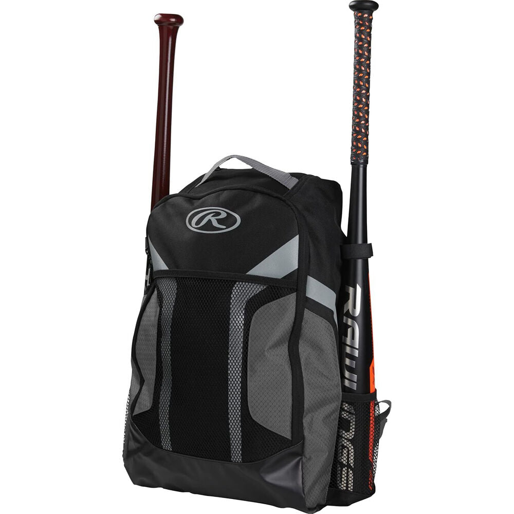 Rawlings Black/Grey R200 Youth Players Baseball Sports Backpack
