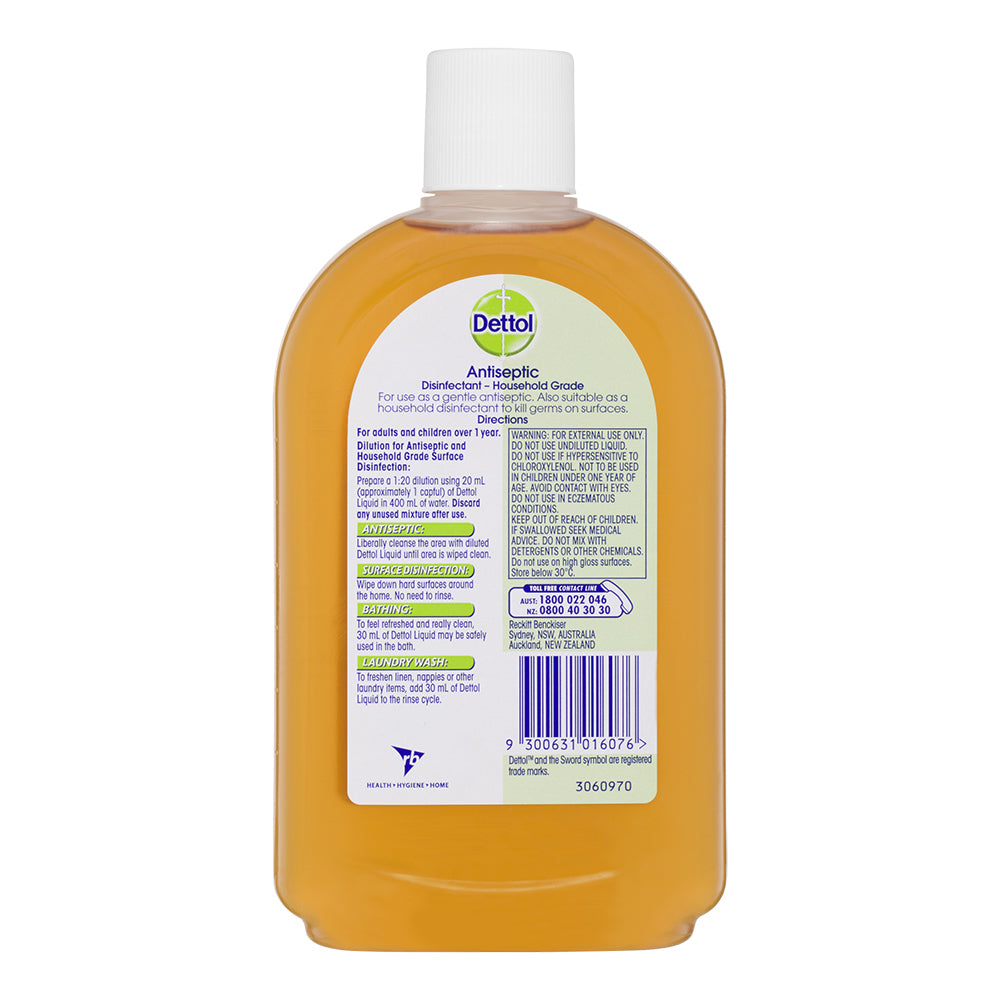 Dettol 500ml Antiseptic Surface/Cuts/Scratches Disinfectant Home Sanitiser (6 Pack) — image 3