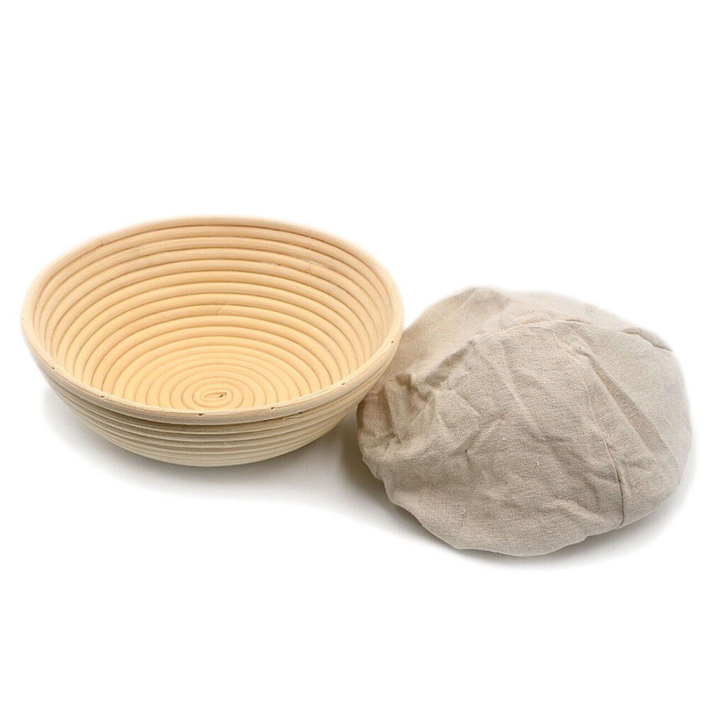 Brunswick Bakers Round Rattan 20cm Bread Banneton w/ Lining Sourdough Basket (2 Pack) — image 2