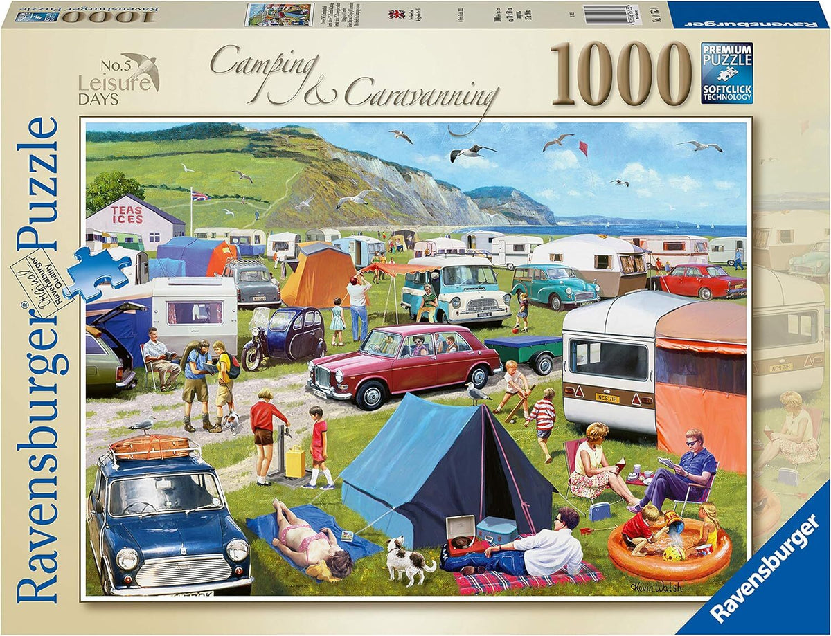 Ravensburger Leisure Days 5 Camping Caravanning Family Jigsaw Puzzle (1000 Pieces)