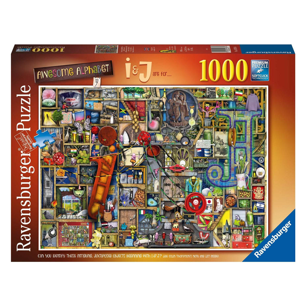 Ravensburger Awesome Alphabet I and J Family Jigsaw Puzzle Set (1000 Pieces)