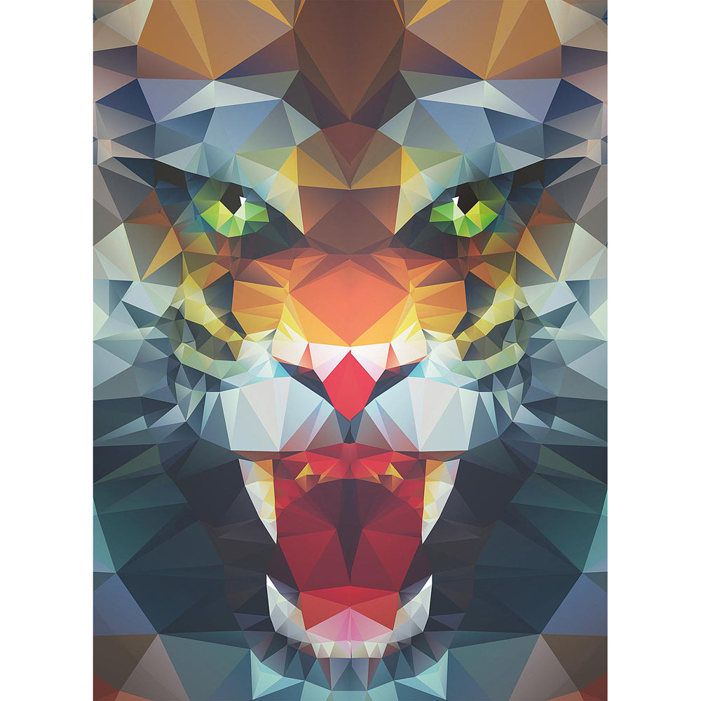 Ravensburger Polygon Lion Family Jigsaw Puzzle (500 Pieces)
