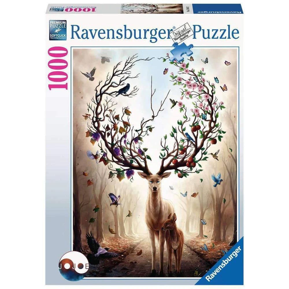 Ravensburger Magical Deer Theme Family Jigsaw Puzzle Set (1000 Pieces)
