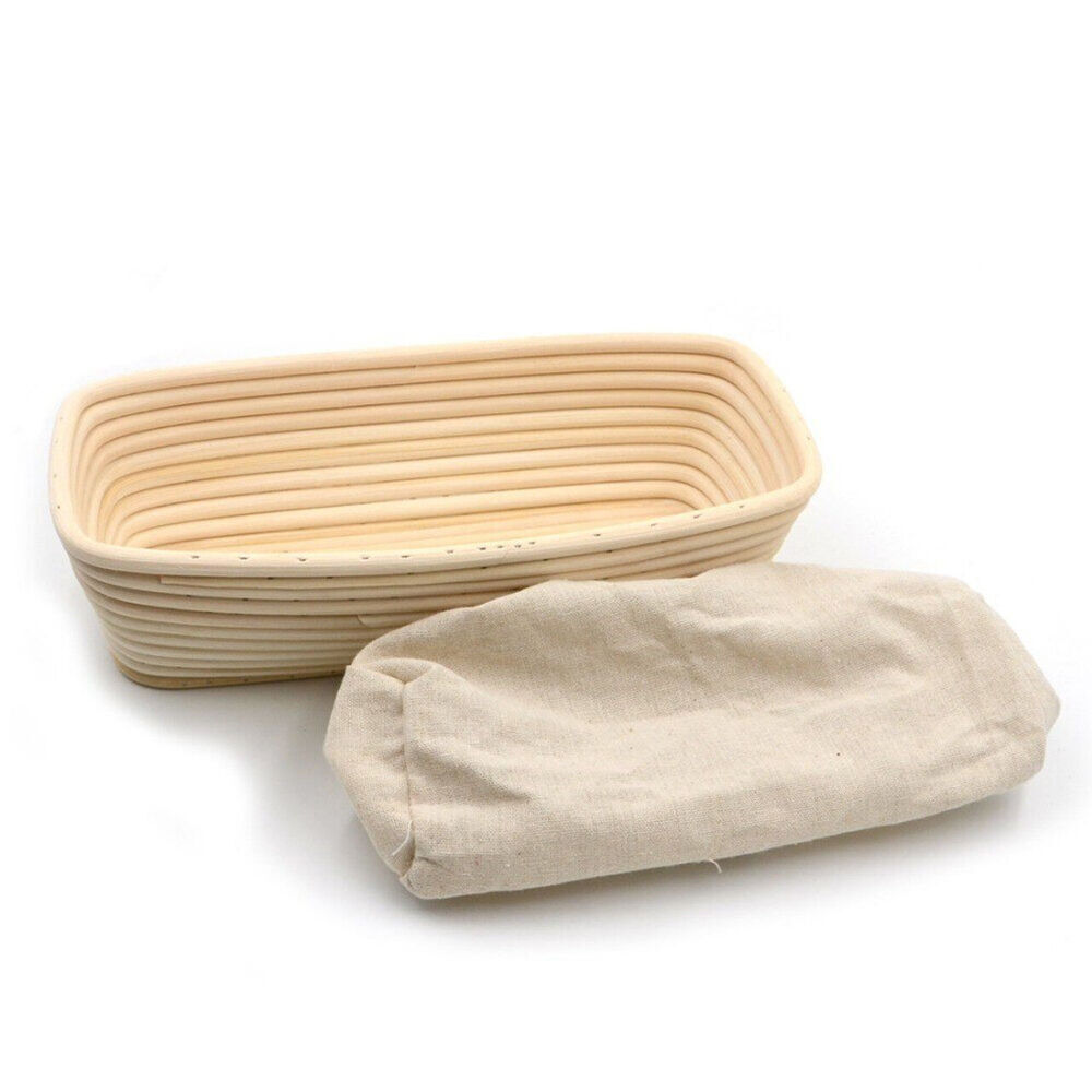 Brunswick Bakers Rectangle Rattan 32cm Bread Banneton w/ Lining (2 Pack) — image 2