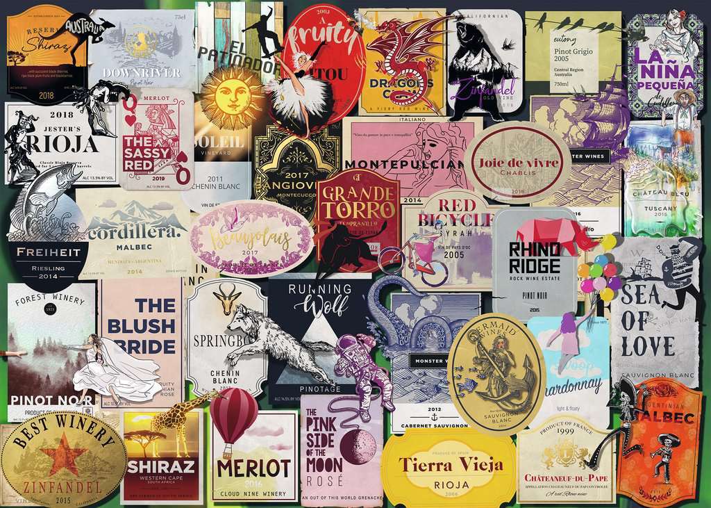 Ravensburger Wine Labels Family/Teens Jigsaw Puzzle Game/Toy 70x50cm (1000 Pieces) — image 2