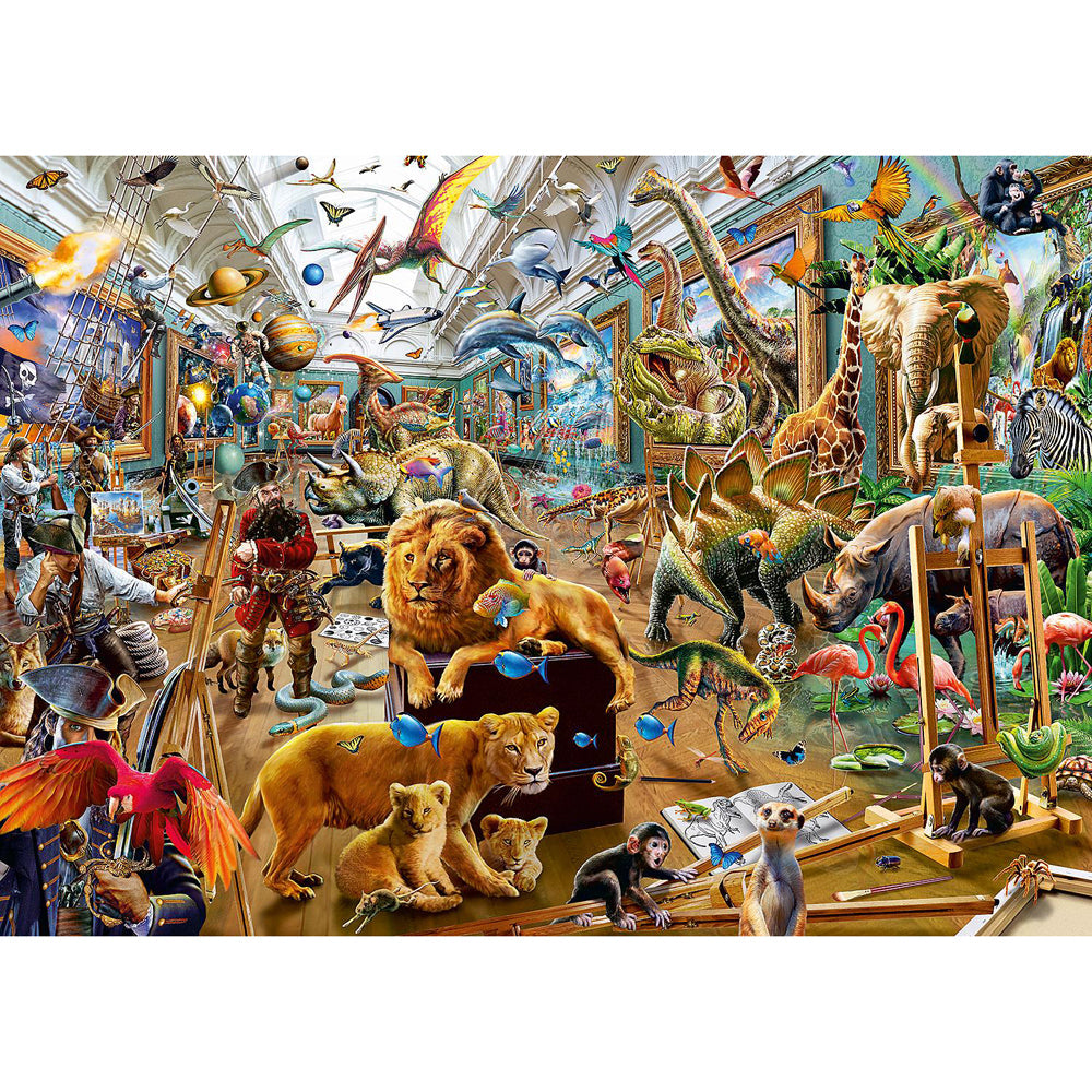 Ravensburger Chaos In The Gallery Family Jigsaw Puzzle Game 70x50cm (1000 Pieces)