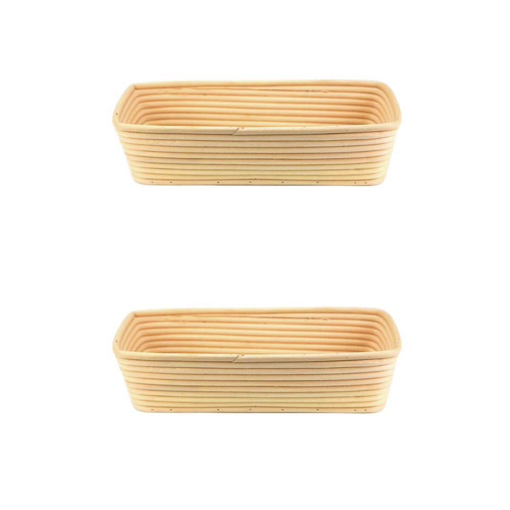 Brunswick Bakers Rectangle Rattan 30cm Bread Banneton Basket (2 Pack)
