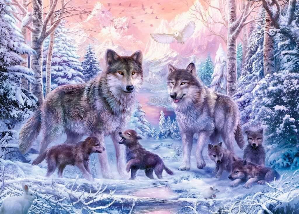 Ravensburger Arctic Wolves Family/Teens Jigsaw Puzzle Game/Toy 70x50cm (1000 Pieces) — image 2