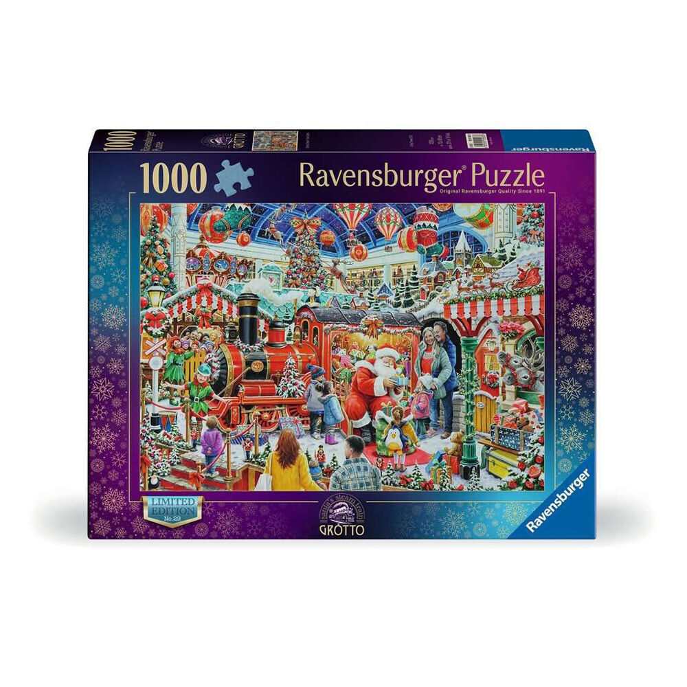 Ravensburger Christmas Steam Train No 29 Puzzle Wooden Premium Jigsaw (1000 Pieces)