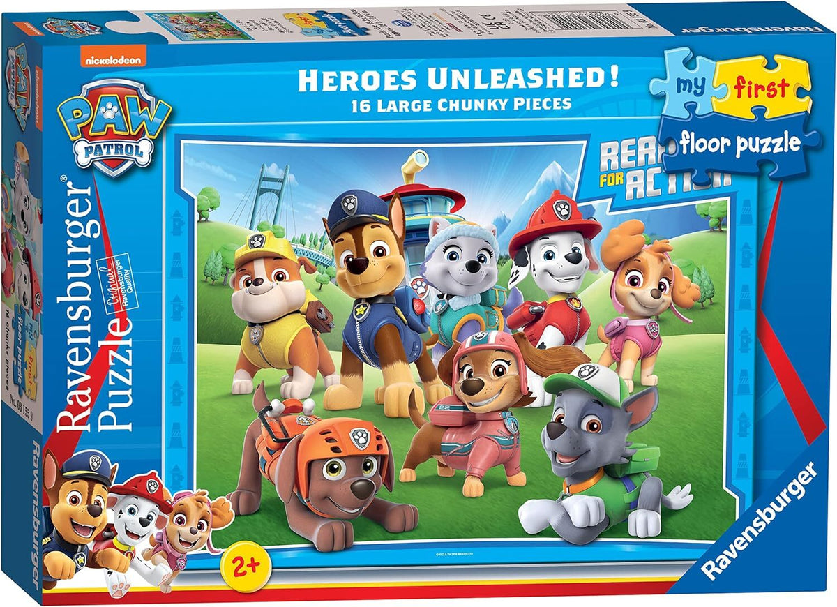 Ravensburger Paw Patrol Heroes Unleashed! My First Floor Puzzle Set 3y+ (16 Pieces)