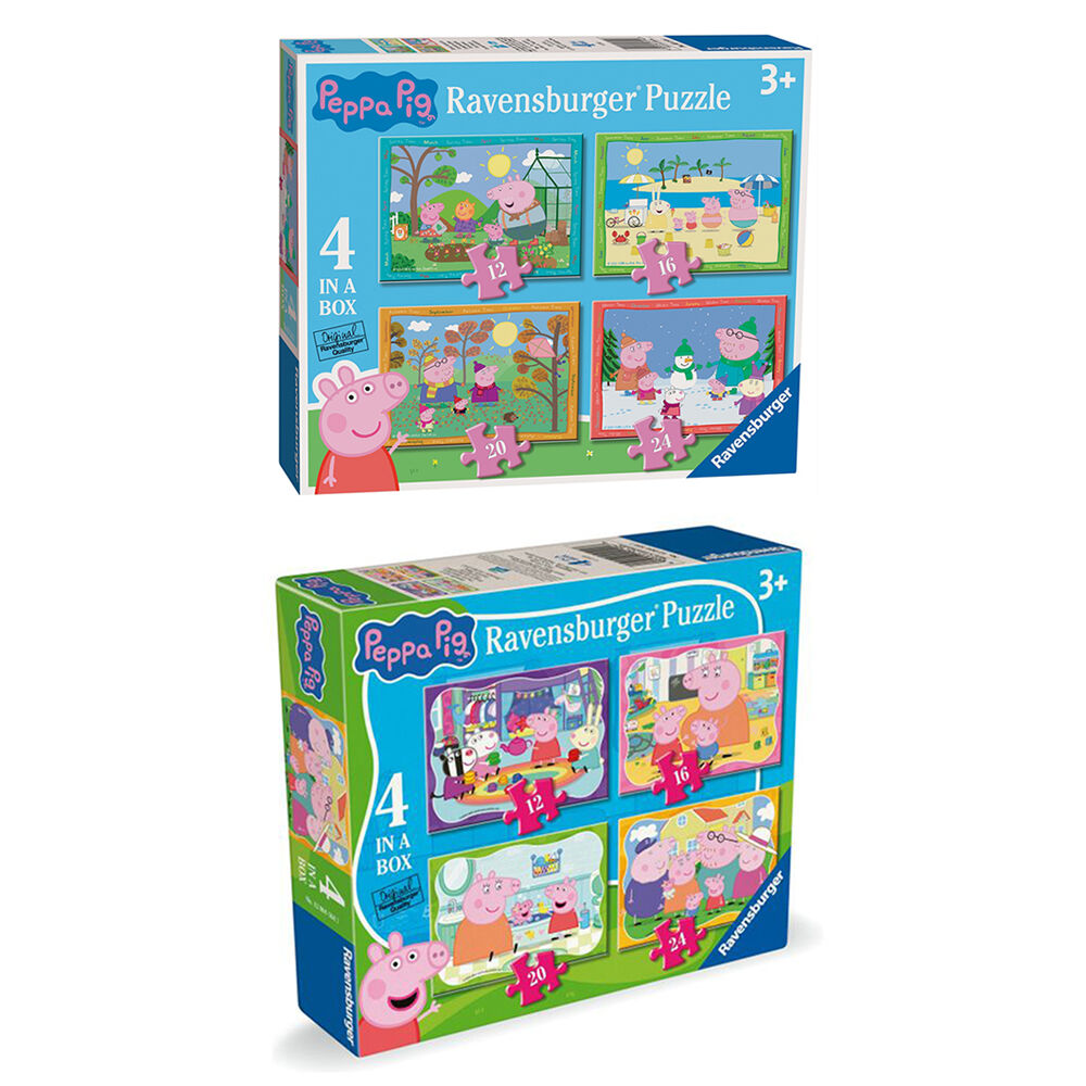Ravensburger Peppa Pig 4-In-1 Box Jigsaw Puzzle Combo Kids Toy Set 3y+ (2 Pieces)