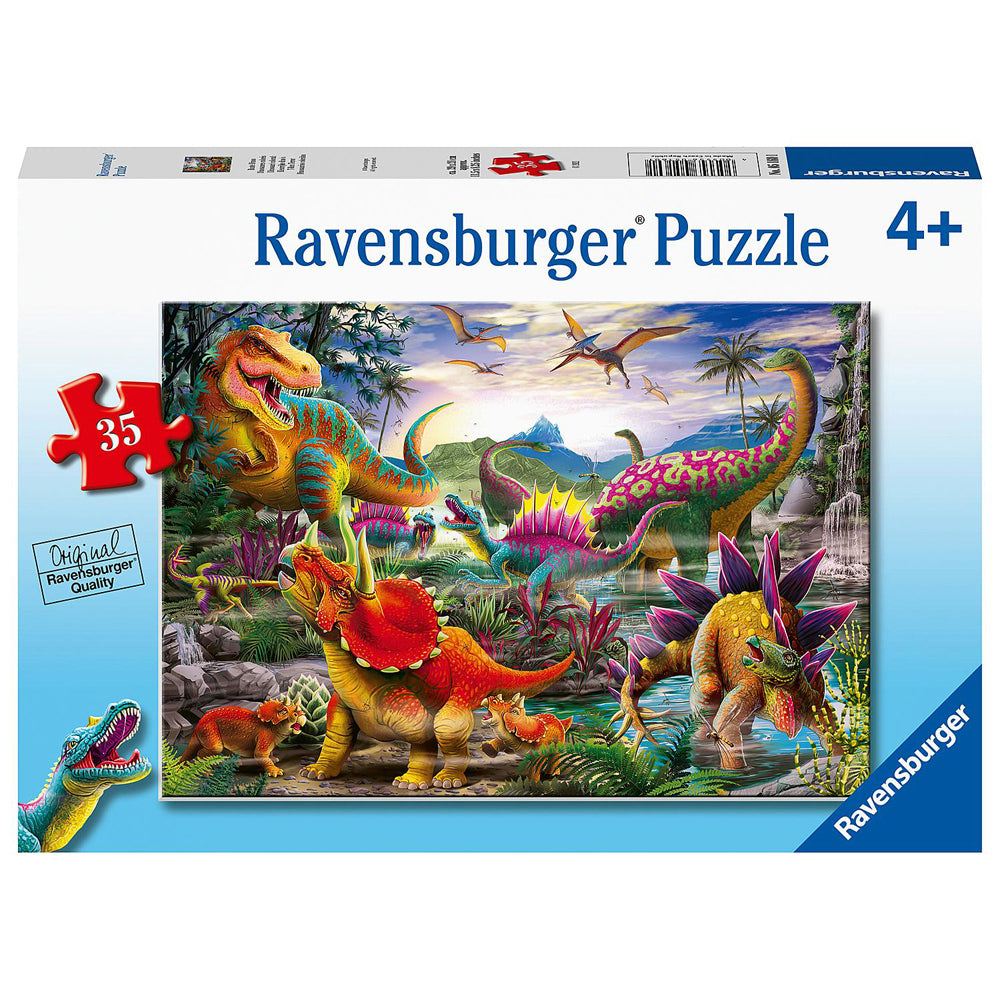 Ravensburger T-Rex Terror Theme Jigsaw Kids/Childrens Dinosaur Puzzle 4Y+ (35 Pieces)