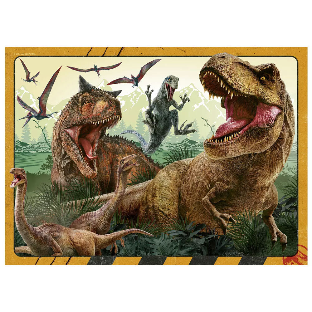 Ravensburger 4x100 Piece Ravensburger Welcome to Jurassic World Bumper Jigsaw Puzzle 6+
