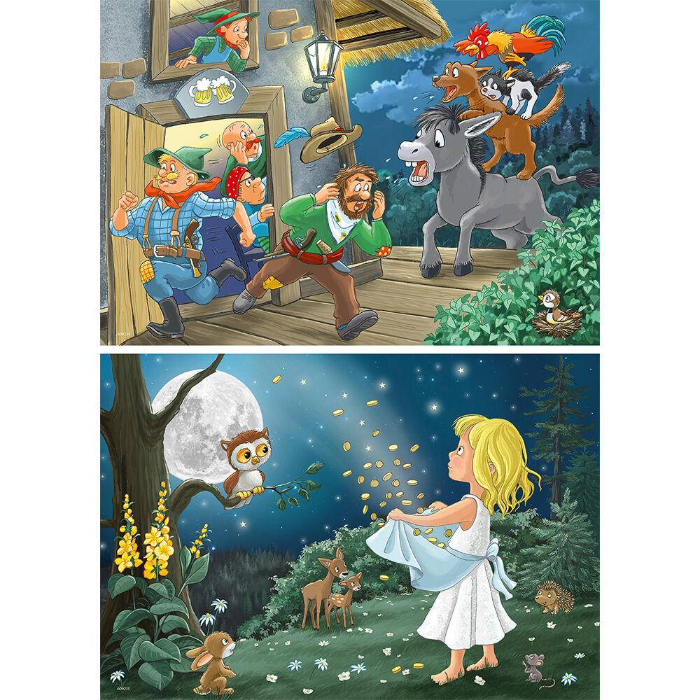 Ravensburger 2x24pc Ravensburger Fairytales Kids Jigsaw Puzzle Set 4y+