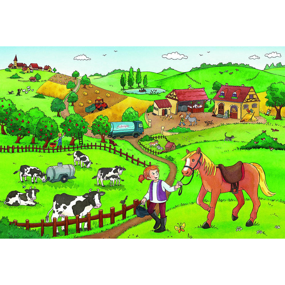 Ravensburger 2x12pc Ravensburger Working on the Farm Jigsaw Kids/Childrens Puzzle Pieces 3Y+ — image 2