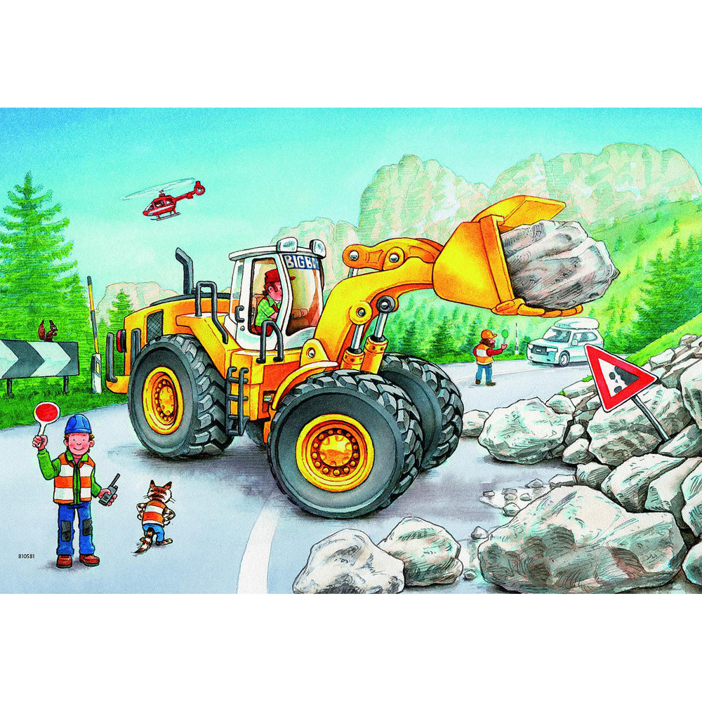 Ravensburger 2x24pc Ravensburger Diggers at Work Theme Jigsaw Kids/Childrens Puzzle 4Y+