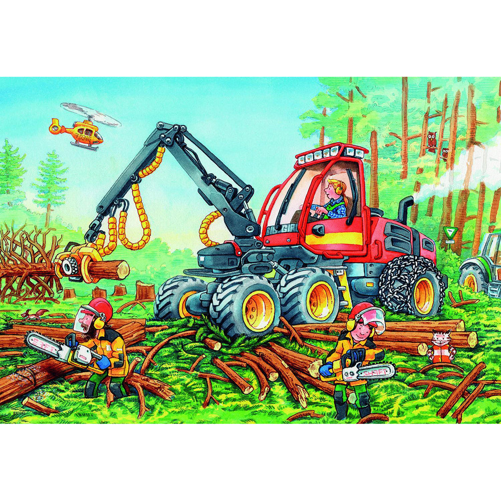 Ravensburger 2x24pc Ravensburger Diggers at Work Theme Jigsaw Kids/Childrens Puzzle 4Y+ — image 4
