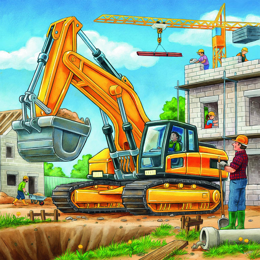Ravensburger 3x49pc Construction Vehicle Kids Jigsaw Puzzle — image 4
