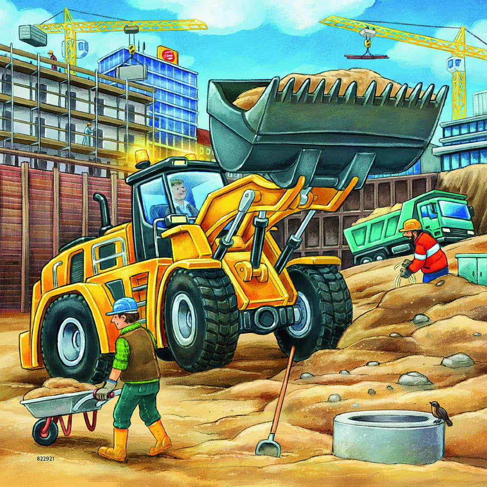 Ravensburger 3x49pc Construction Vehicle Kids Jigsaw Puzzle