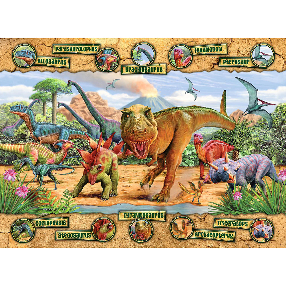 Ravensburger Dinosaurs Theme Jigsaw Kids/Childrens Family Puzzle 6Y+ (100 Pieces)