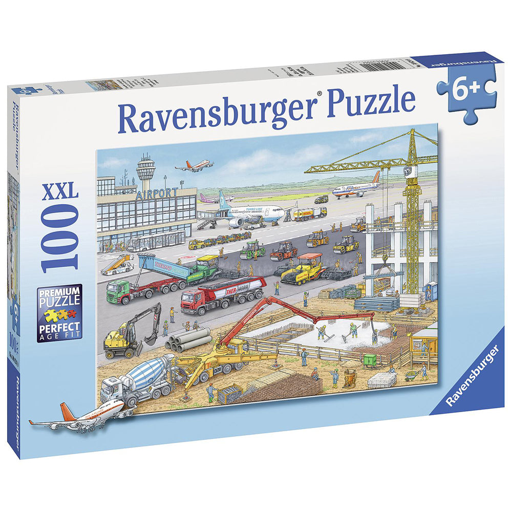 Ravensburger Airport Construction Site Jigsaw Puzzle 49x36cm Kids 6y+ (100 Pieces)