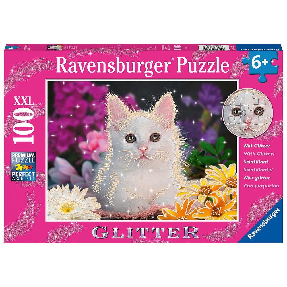 Ravensburger Glitter Cat Kids/Childrens Jigsaw Puzzle Play Toy 6+ (100 Pieces)