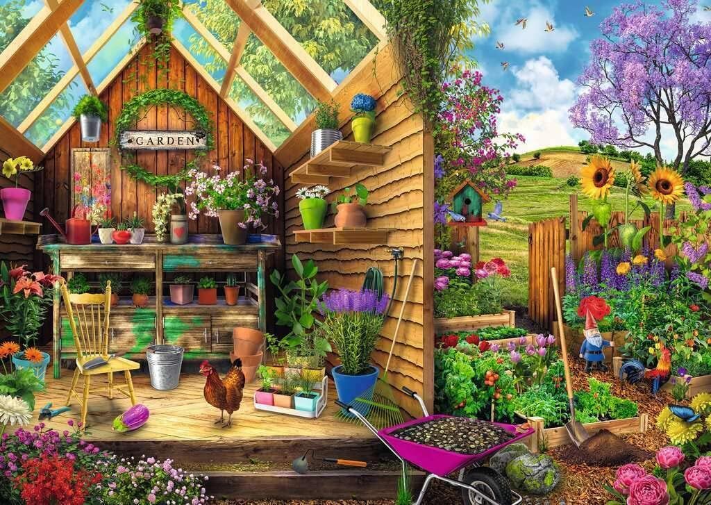 Ravensburger Gardeners Getaway Nature Theme Jigsaw Puzzle Set Family (300 Pieces) — image 2