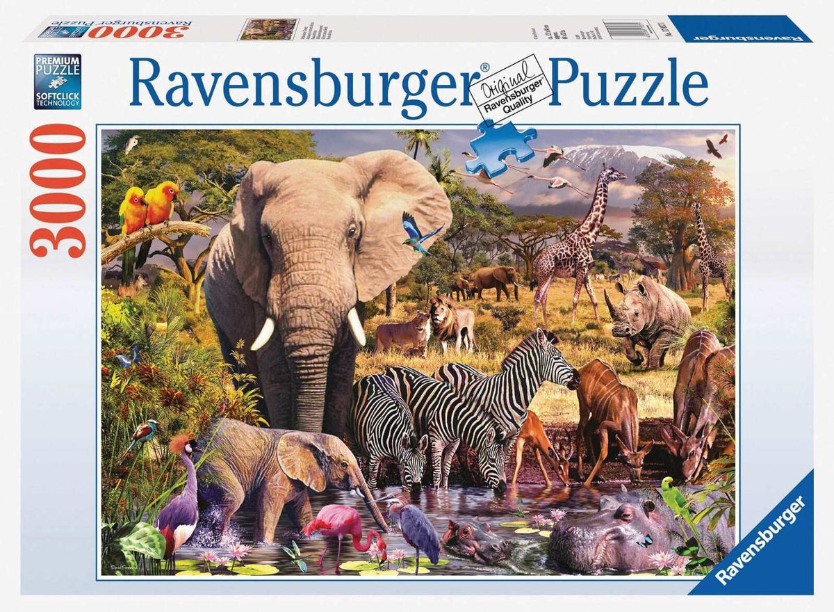 Ravensburger African Animal World Family Jigsaw Puzzle Set (3000 Pieces)