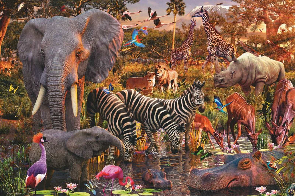 Ravensburger African Animal World Family Jigsaw Puzzle Set (3000 Pieces) — image 2