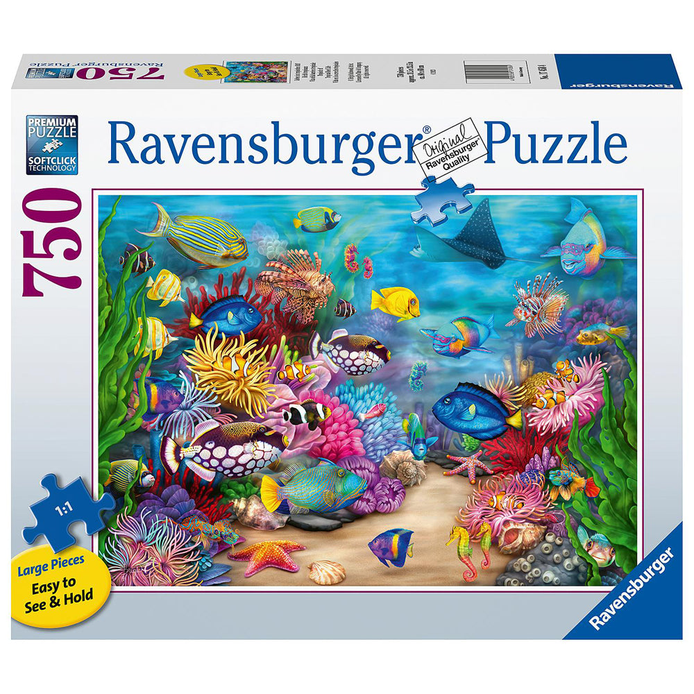Ravensburger Tropical Reef Life Large Family Jigsaw Puzzle Set Family (750 Pieces)