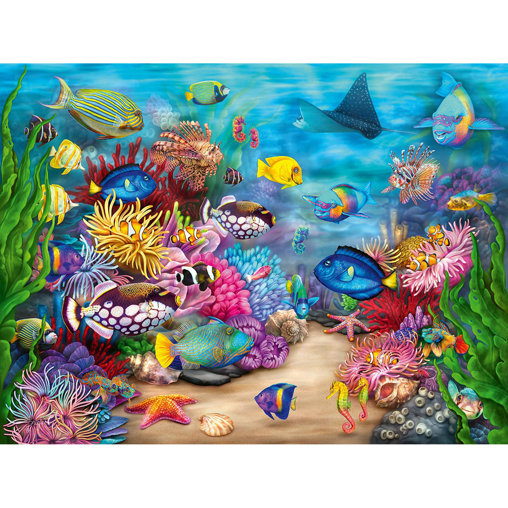 Ravensburger Tropical Reef Life Large Family Jigsaw Puzzle Set Family (750 Pieces) — image 3