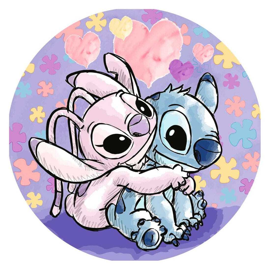 Ravensburger Disney Stitch Round Kids/Family Jigsaw Puzzle Game 52cm (500 Pieces)