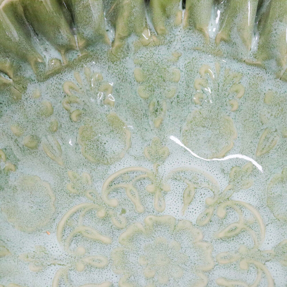 LVD Ceramic Adeline Decorative Bowl Tabletop Home Decor 23cm French Green — image 3