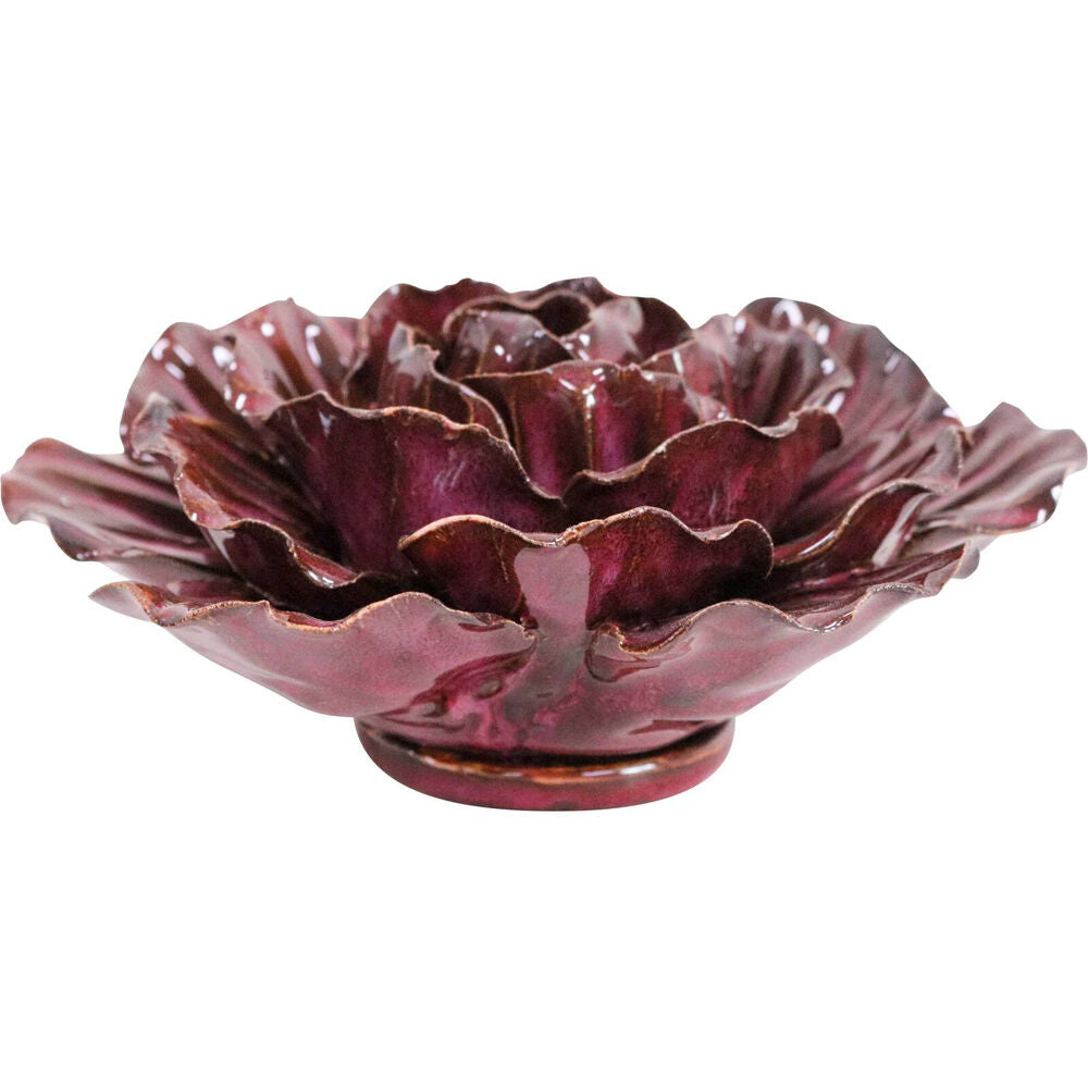 LVD Ceramic Cabbage Sculpture Home/Room Ornament Tabletop Decor 16.5cm Red — image 2