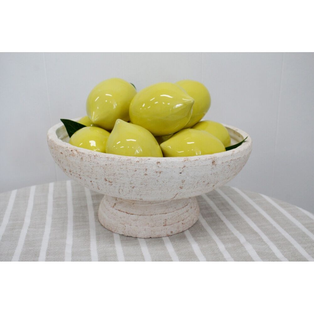 LVD Ceramic Lemon Sculpture Home/Lounge Tabletop Decor Large 13cm Yellow (4 Pack) — image 4