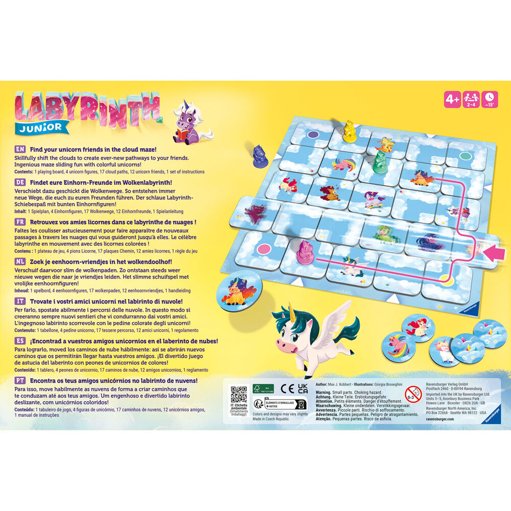 Ravensburger Kids Toy Junior Labyrinth Unicorn Classic Maze Board Game 7y+ — image 3