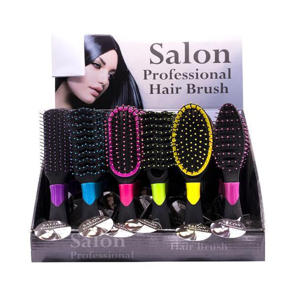 Salon Professional Women's Hair Brush Comb w/ Quality Bristles Assorted (4 Pack) — image 5