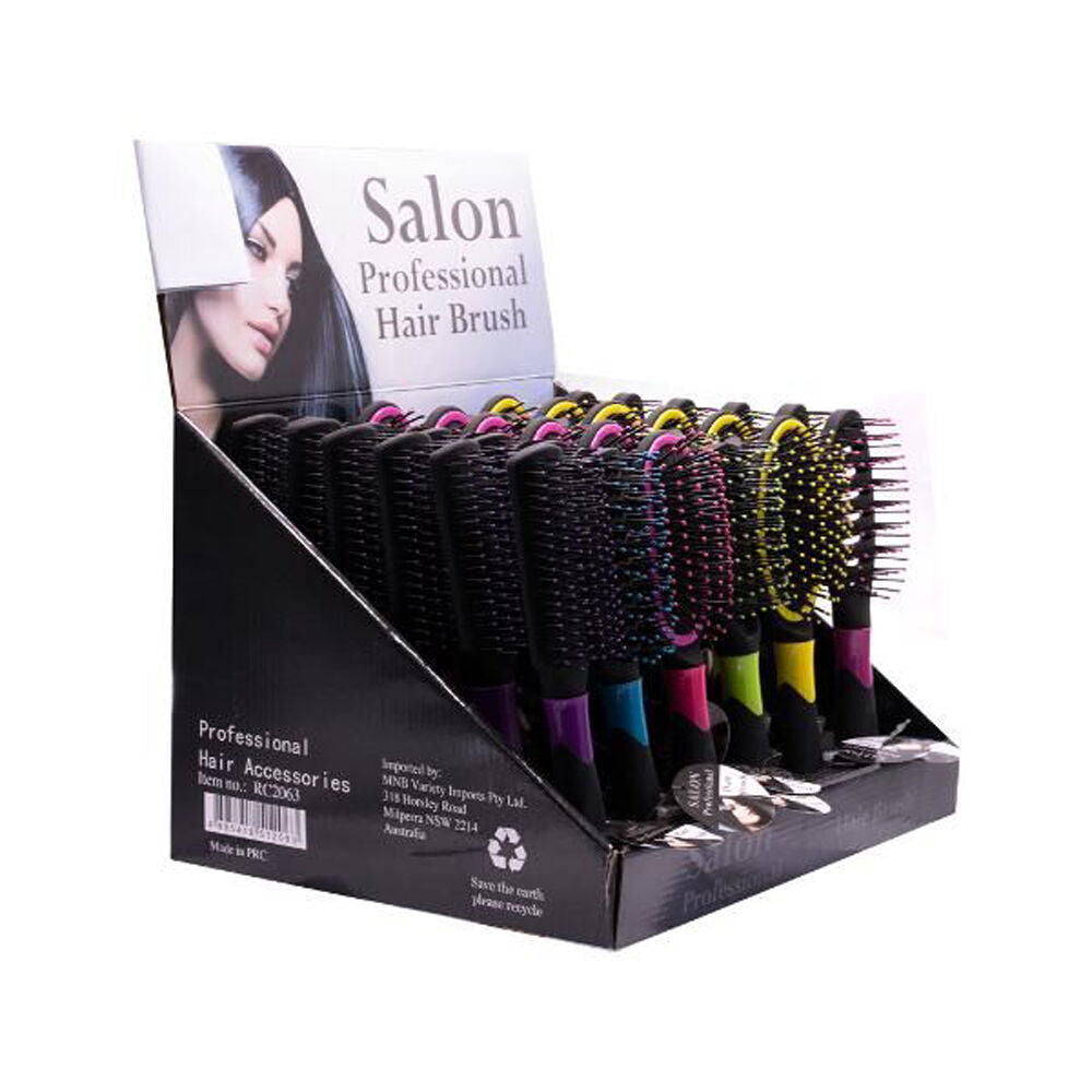 Salon Professional Women's Hair Brush Comb w/ Quality Bristles Assorted (4 Pack) — image 6