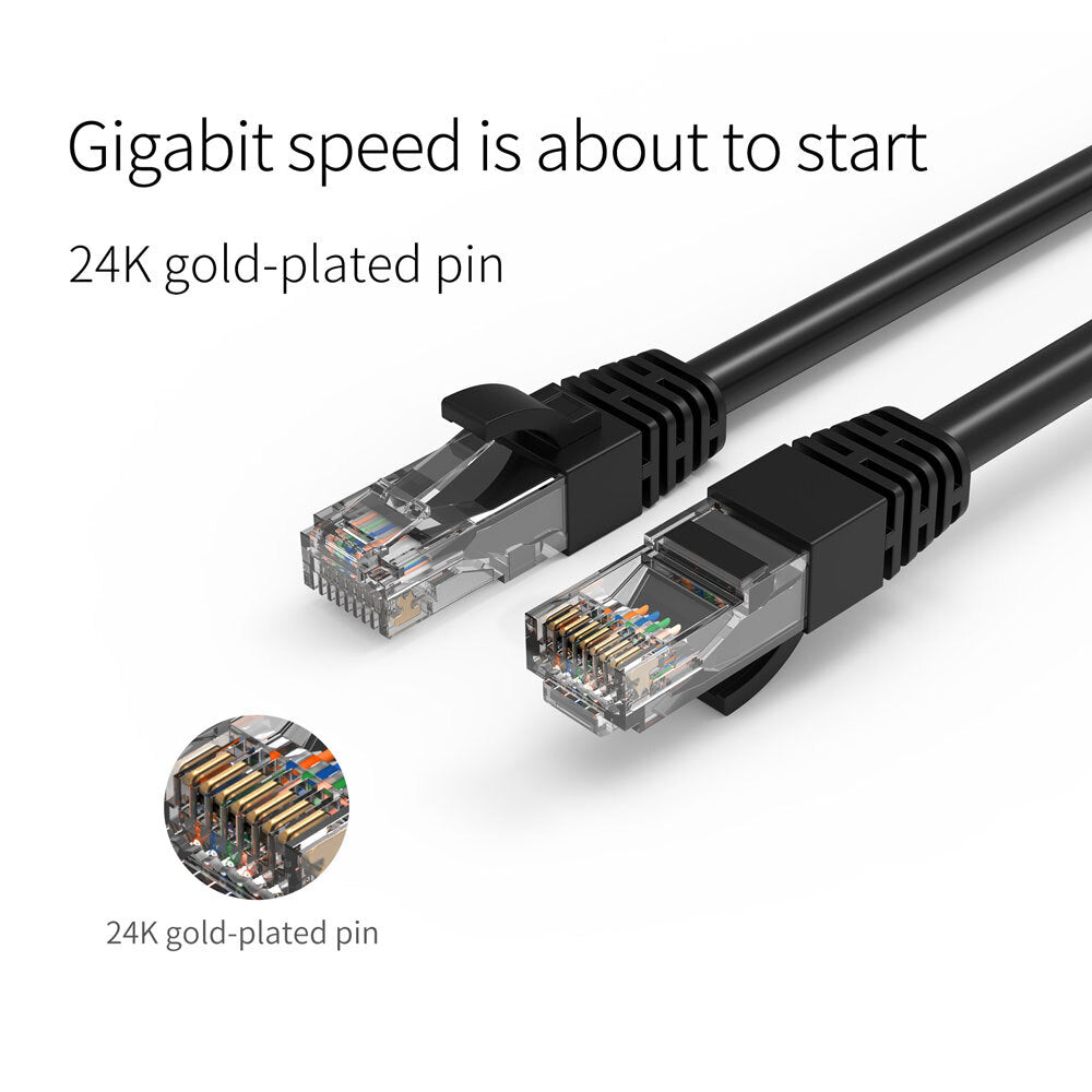 Cruxtec 1m CAT6/RJ45 Network Lead Cable LAN Ethernet Internet Router Cord Black — image 9
