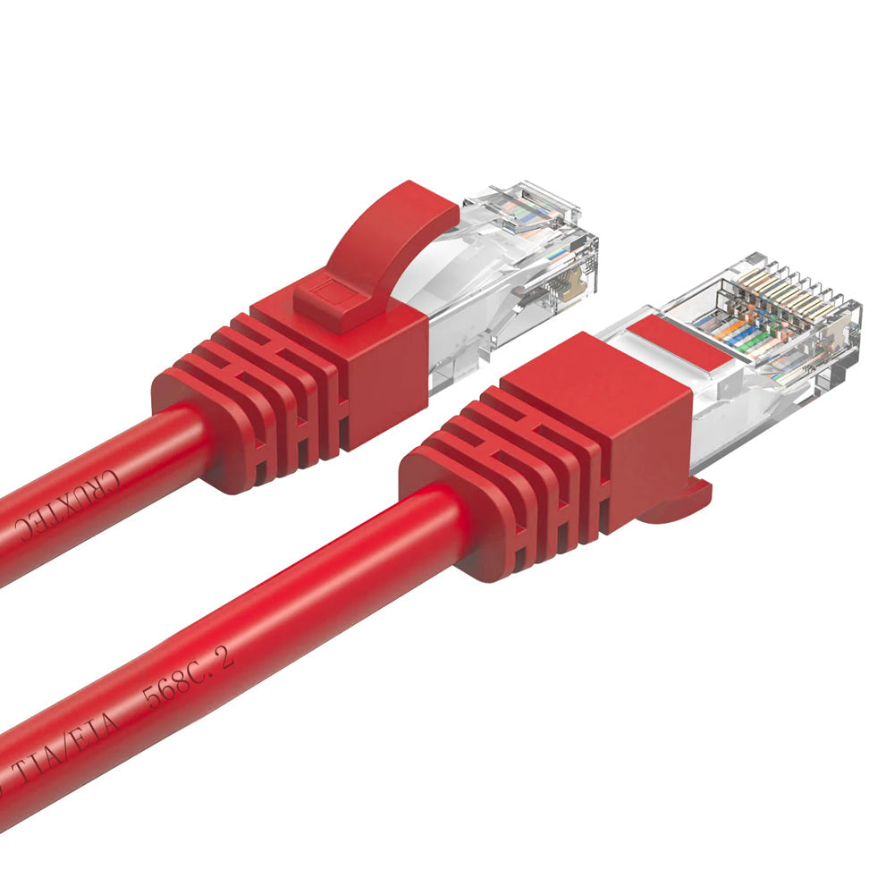 Cruxtec RJ45 Internet LAN 1m CAT6 10GbE Gigabit Speed Ethernet PVC Cable Red (6 Pack) — image 8
