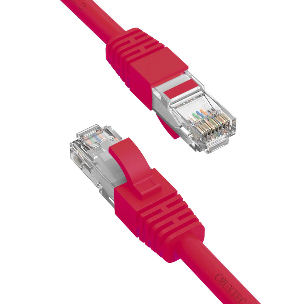 Cruxtec RJ45 Internet LAN 1m CAT6 10GbE Gigabit Speed Ethernet PVC Cable Red (6 Pack) — image 7
